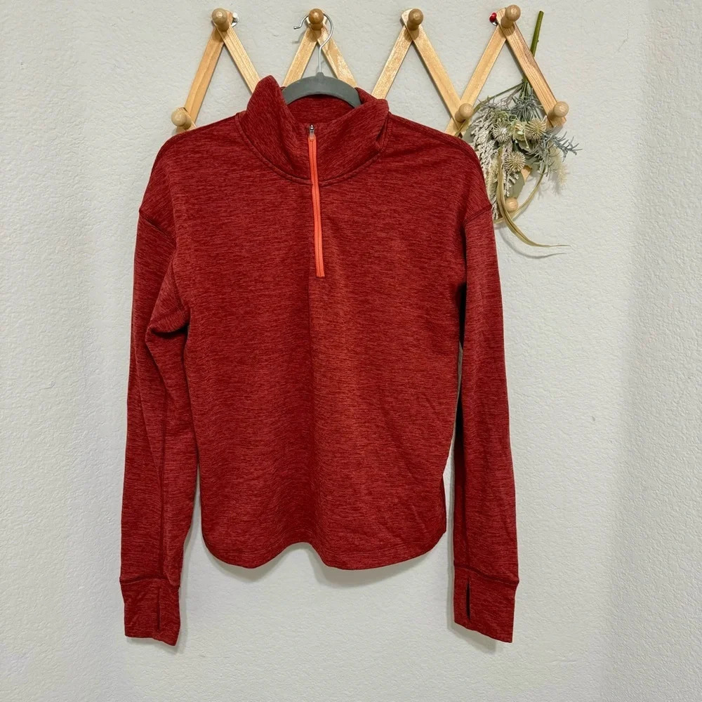 Outdoor Voices Half Zip Burnt Orange Fleece Longsleeve M